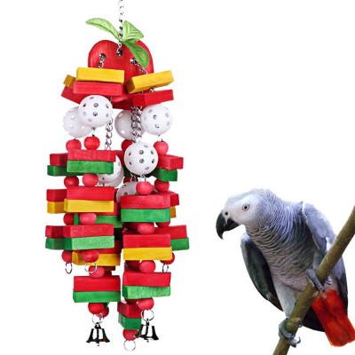 Bird Chewing Toy Large Medium Parrot  Toys African Grey Macaws Cockatoos Eclectus Amazon